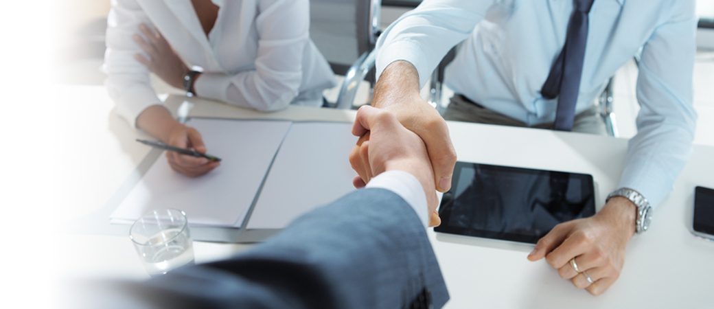 Careers interview handshake