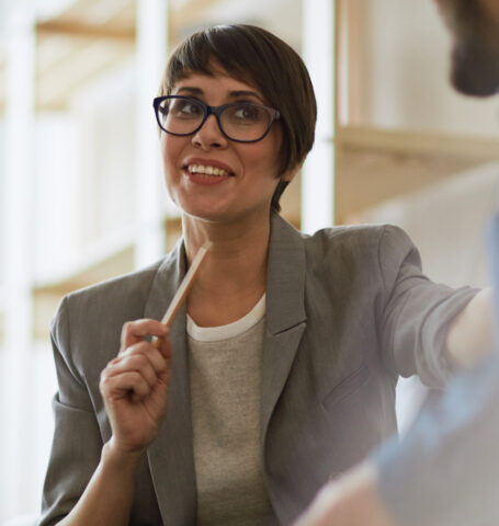 Positive female at work
