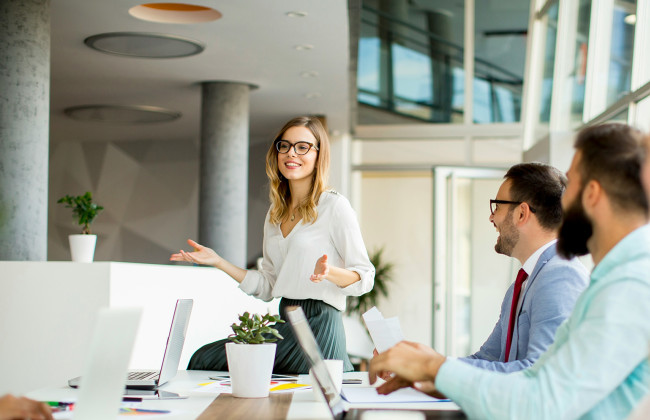 Corporate business meeting