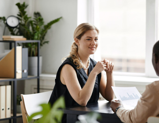 Office worker in a meeting