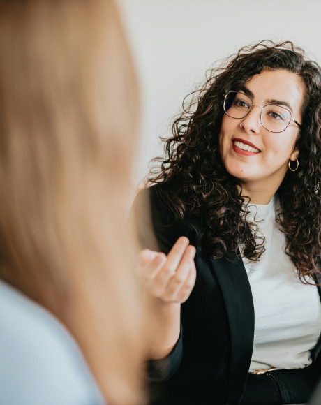 Personal tax advisor talking to a client