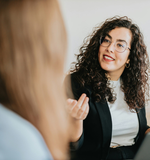 Personal tax advisor talking to a client